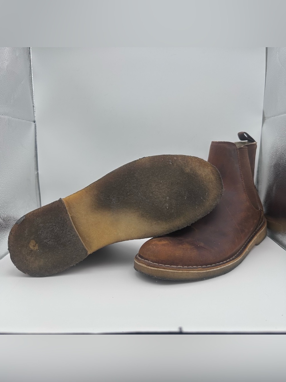 Clarks Clarkdale Easy Beeswax Leather Brown Chelsea Boots Men’s US 13